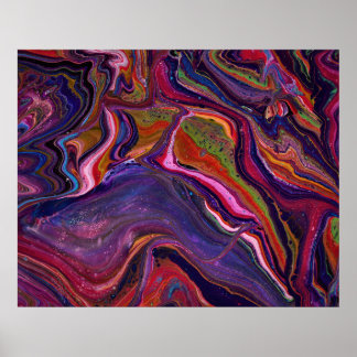 Queen voor een dag 3 psychedelisch Abstract Poster