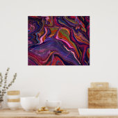 Queen voor een dag 3 psychedelisch Abstract Poster (Keuken)
