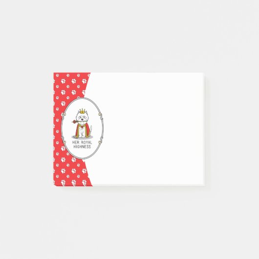 Queen Westie Dog West Highland White Terrier Post-it® Notes (Voorkant)