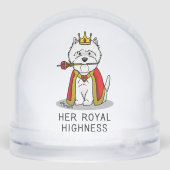 Queen Westie Dog West Highland White Terrier Sneeuwbol (Achterkant)