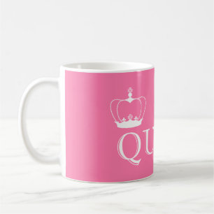 Queen White Crown - aanpasbare achtergrondkleur Koffiemok