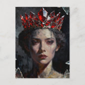 Queen With Broken Red Glass Crown Briefkaart (Voorkant)