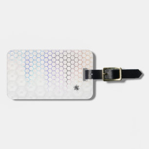 QueenBee in Colorfull HoneyComb Bagagelabel