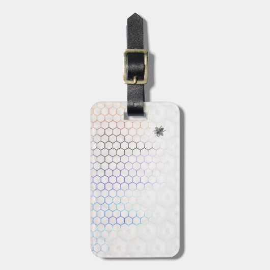 QueenBee in Colorfull HoneyComb Bagagelabel (Voorkant verticaal)