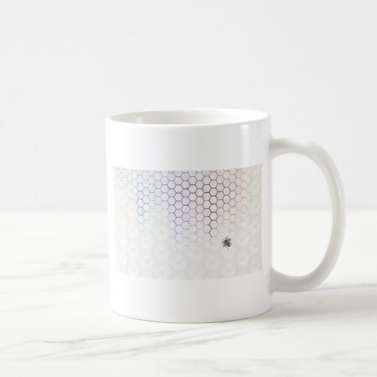 QueenBee in Colorfull Honeycomb Koffiemok (Rechts)