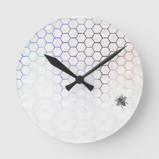 QueenBee in Colorfull Honeycomb Ronde Klok