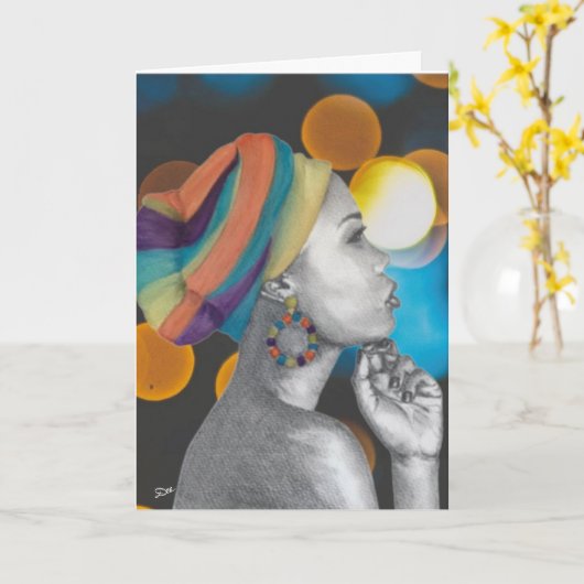 QUEENCONFIDENCE Moederdag Kaart (Gele Bloem)