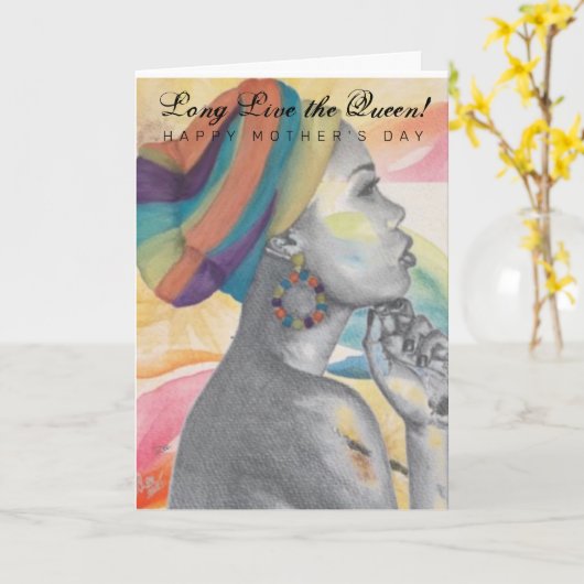 QUEENCONFIDENCE Moederdag Kaart (Gele Bloem)