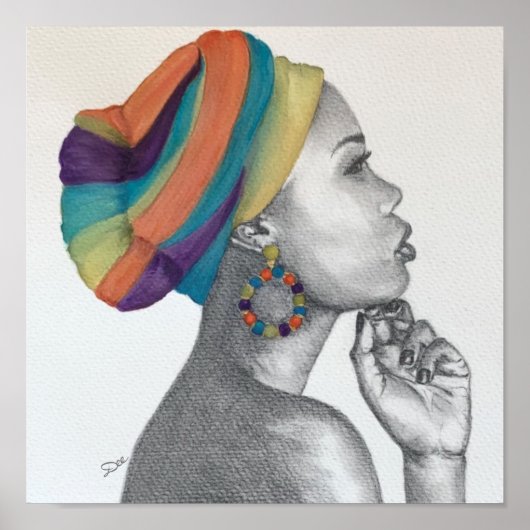 QUEENCONFIDENCE Premium Canvas afdrukken (11x11) Poster (Voorkant)