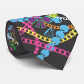 Queenie4ever Black Royal Tea Party Charm Stropdas (Opgerold)