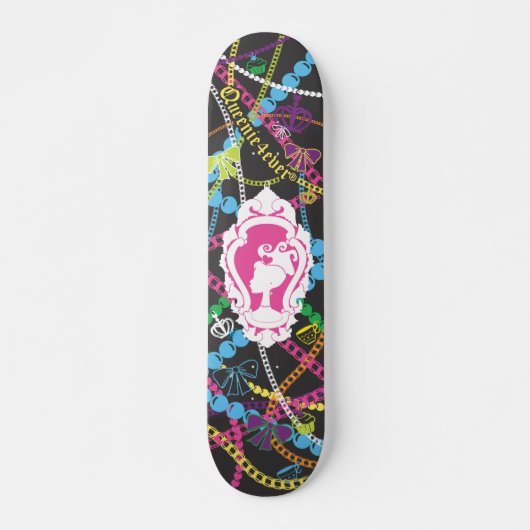 Queenie4ever Royal Tea Party Charm Schaats Deck Persoonlijk Skateboard (Voorkant)
