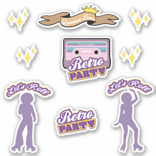 QUEENIE BEER RETRO PARTY STICKER COLLECTIE 11 (Voorkant)