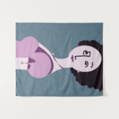 "Queenie" digitaal modern pop poster Wandkleed (Voorkant (horizontaal))