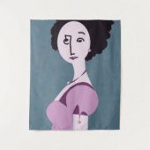 "Queenie" digitaal modern pop poster Wandkleed (Voorkant)