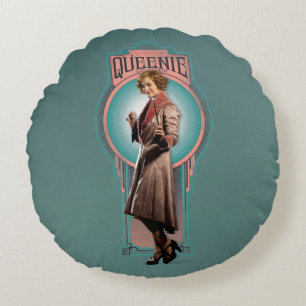 QUEENIE GOLDSTEIN™ Art Deco Panel Rond Kussen
