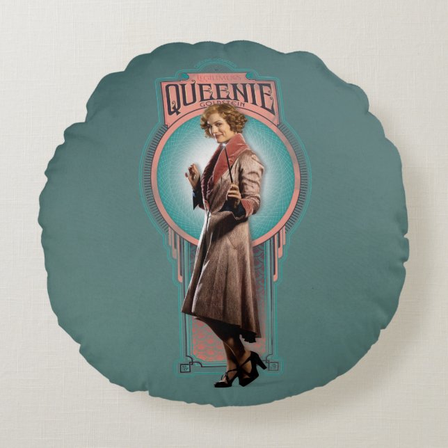 QUEENIE GOLDSTEIN™ Art Deco Panel Rond Kussen (Voorkant)
