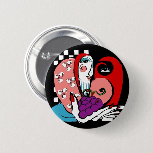 queenie ronde button 5,7 cm (Voorkant /achterkant)