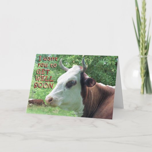 Queenie zegt: "Word snel beter" Kaart (Voorkant)