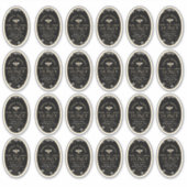 Queenline 8 oz Ovaal Honing Label met Honeycomb Be (Voorkant)