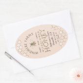 Queenline Honey Label 16/32oz Honeycomb Bee (Envelop)