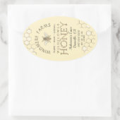 Queenline Honey Label 16/32oz Honeycomb Bee Yellow (Tas)