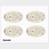 Queenline Honing Label 16/32oz Honingraat Bee Gold (Vel)