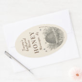Queenline Jar  Skep Backyard Hive Ovale Sticker (Envelop)