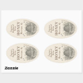 Queenline Jar  Skep Backyard Hive Ovale Sticker (Vel)