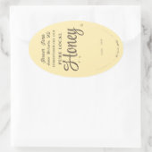 Queenline Jar Skep met kleine bijen Ovale Sticker (Tas)