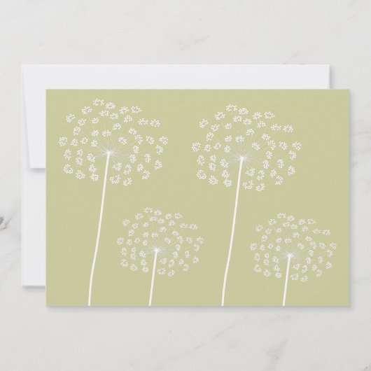 Queen's Anne Wedding Invitation Kaart (Achterkant)