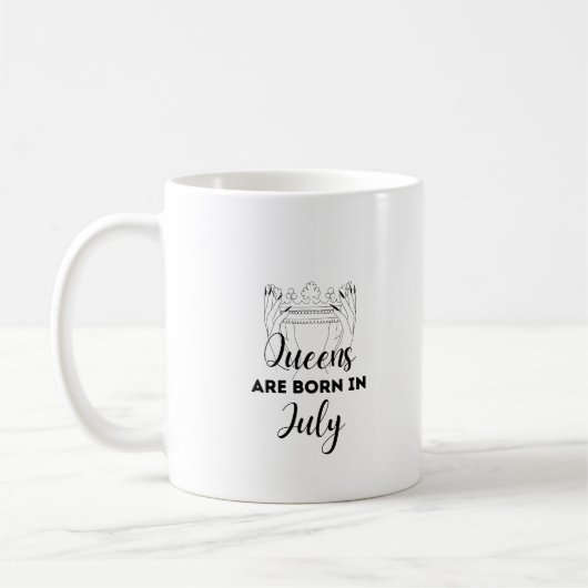 Queens Are Born in July Birthday Gift Mug for Her  Koffiemok (Links)