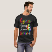 Queens Are Born on December 4th Rainbow Lips Sagit T-shirt (Voorkant volledig)