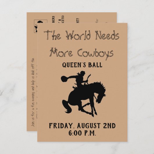 Queen's Ball Invite Uitnodiging Briefkaart (Voorkant / Achterkant)