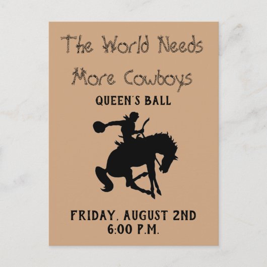 Queen's Ball Invite Uitnodiging Briefkaart (Voorkant)