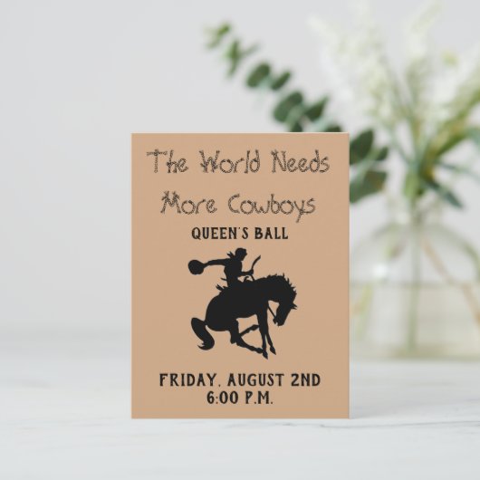 Queen's Ball Invite Uitnodiging Briefkaart (Staand voorkant)