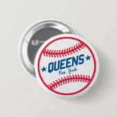 Queens Baseball Ronde Button 5,7 Cm (Voorkant /achterkant)