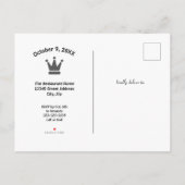 Queen's Birthday - Briefkaart Verjaardagsuitnodigi (Achterkant)