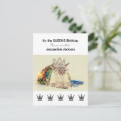 Queen's Birthday - Briefkaart Verjaardagsuitnodigi (Staand voorkant)