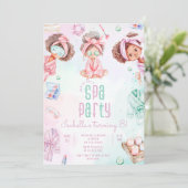 Queens Black girl Spa feestje Verjaardag Kaart (Staand voorkant)