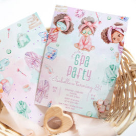 Queens Black girl Spa feestje Verjaardag Kaart