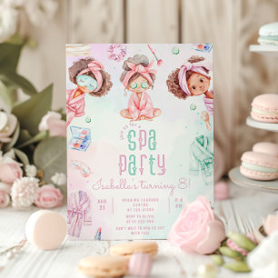 Queens Black girl Spa feestje Verjaardag Kaart