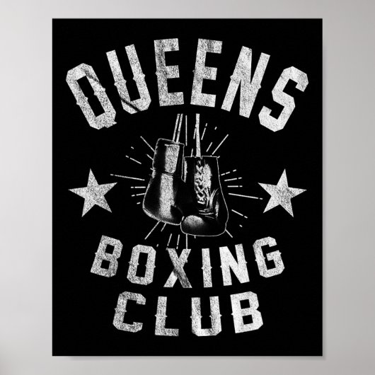 Queens Boxing Club -  noodlijdende bokser Poster (Voorkant)