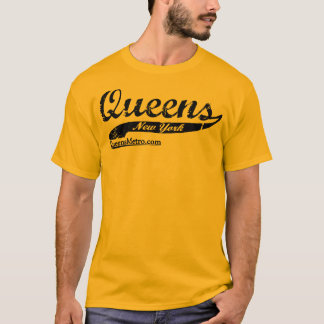 Queens Bred - New York City NY - Black Lettering T-shirt