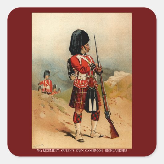 Queens Cameroon Highlanders Vierkante Sticker (Voorkant)