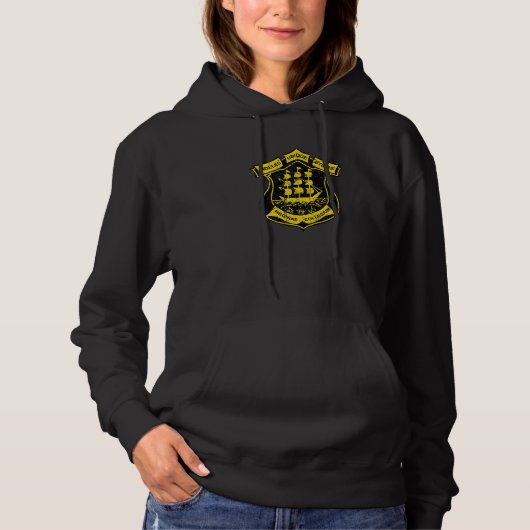 Queen's College - Crest DISTRESSED Look High Schoo Hoodie (Voorkant)