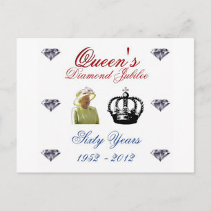 Queens Diamond Jubilee 1952-2012 60 jaar Briefkaart