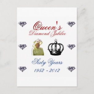 Queens Diamond Jubilee 1952-2012 60 jaar Briefkaart