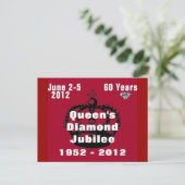 Queens Diamond Jubilee 1952-2012 Briefkaart (Staand voorkant)