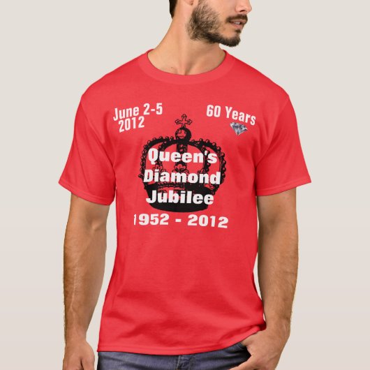 Queens Diamond Jubilee 1952-2012 T-shirt (Voorkant)