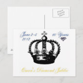 Queens Diamond Jubilee 2012 Briefkaart (Voorkant / Achterkant)